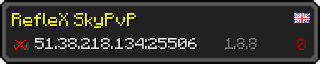 Userbar 320x64 in Minecraft-Stil für den Server 51.38.218.134:25506