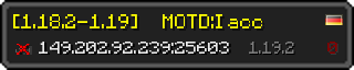 Userbar 320x64 in Minecraft-Stil für den Server 149.202.92.239:25603