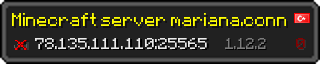 Userbar 320x64 in minecraft style for 78.135.111.110:25565