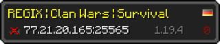 Userbar 320x64 in minecraft style for 77.21.20.165:25565