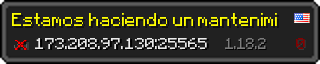 Userbar 320x64 in minecraft style for 173.208.97.130:25565