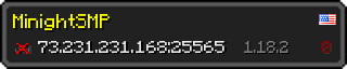 Юзербар 320x64 у стилі майнкрафт для сервера 73.231.231.168:25565