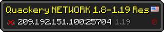 Userbar 320x64 in Minecraft-Stil für den Server 209.192.151.100:25704