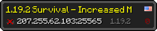 Userbar 320x64 in Minecraft-Stil für den Server 207.255.62.103:25565