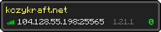 Userbar 320x64 in minecraft style for 104.128.55.198:25565