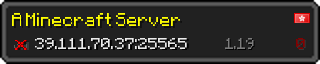 Userbar 320x64 in minecraft style for 39.111.70.37:25565