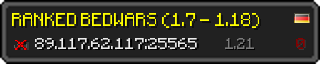 Userbar 320x64 in Minecraft-Stil für den Server 89.117.62.117:25565