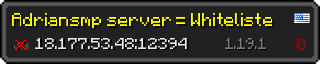 Userbar 320x64 in Minecraft-Stil für den Server 18.177.53.48:12394