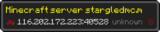 Userbar 320x64 in minecraft style for 116.202.172.223:40528