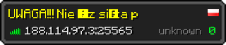 Userbar 320x64 in minecraft style for 188.114.97.3:25565