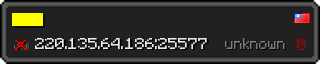 Userbar 320x64 in Minecraft-Stil für den Server 220.135.64.186:25577