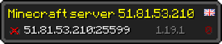 Userbar 320x64 in Minecraft-Stil für den Server 51.81.53.210:25599