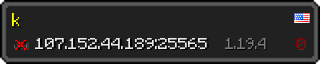 Userbar 320x64 in minecraft style for 107.152.44.189:25565