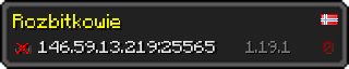 Userbar 320x64 in minecraft style for 146.59.13.219:25565