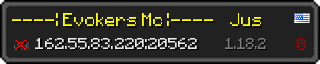 Userbar 320x64 in Minecraft-Stil für den Server 162.55.83.220:20562