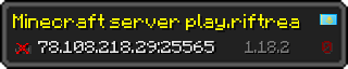 Userbar 320x64 in Minecraft-Stil für den Server 78.108.218.29:25565