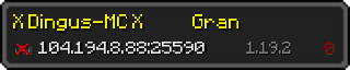 Userbar 320x64 in minecraft style for 104.194.8.88:25590