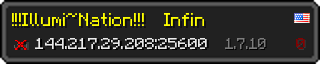 Userbar 320x64 in Minecraft-Stil für den Server 144.217.29.208:25600
