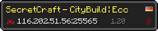 Userbar 320x64 in Minecraft-Stil für den Server 116.202.51.56:25565