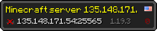 Userbar 320x64 in minecraft style for 135.148.171.54:25565