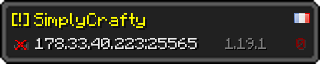 Userbar 320x64 in Minecraft-Stil für den Server 178.33.40.223:25565