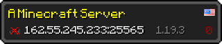 Userbar 320x64 in minecraft style for 162.55.245.233:25565