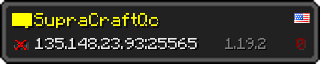 Userbar 320x64 in minecraft style for 135.148.23.93:25565