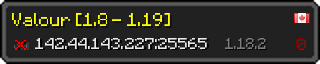 Userbar 320x64 in Minecraft-Stil für den Server 142.44.143.227:25565