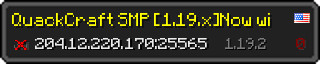 Userbar 320x64 in Minecraft-Stil für den Server 204.12.220.170:25565