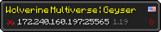 Userbar 320x64 in Minecraft-Stil für den Server 172.240.160.197:25565