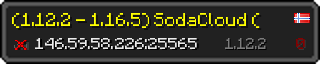 Userbar 320x64 in Minecraft-Stil für den Server 146.59.58.226:25565