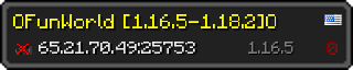 Userbar 320x64 in minecraft style for 65.21.70.49:25753