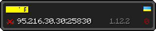 Userbar 320x64 in Minecraft-Stil für den Server 95.216.30.30:25830