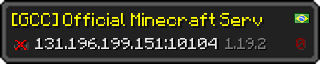 Userbar 320x64 in minecraft style for 131.196.199.151:10104