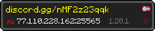 Userbar 320x64 in minecraft style for 77.110.228.162:25565