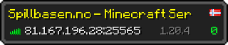 Userbar 320x64 in minecraft style for 81.167.196.28:25565