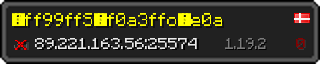 Userbar 320x64 in minecraft style for 89.221.163.56:25574