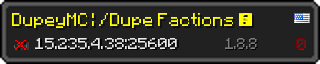 Userbar 320x64 in Minecraft-Stil für den Server 15.235.4.38:25600