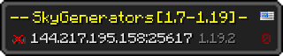 Userbar 320x64 in Minecraft-Stil für den Server 144.217.195.158:25617