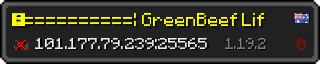 Userbar 320x64 in Minecraft-Stil für den Server 101.177.79.239:25565