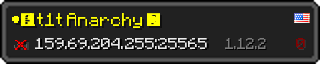 Юзербар 320x64 у стилі майнкрафт для сервера 159.69.204.255:25565