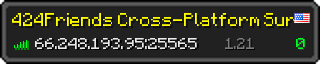 Userbar 320x64 in minecraft style for 66.248.193.95:25565