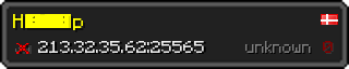 Userbar 320x64 in Minecraft-Stil für den Server 213.32.35.62:25565