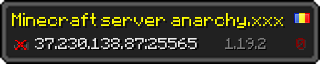 Userbar 320x64 in Minecraft-Stil für den Server 37.230.138.87:25565