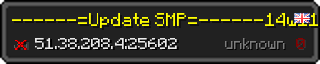 Userbar 320x64 in Minecraft-Stil für den Server 51.38.208.4:25602