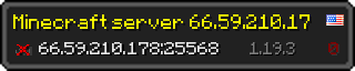 Userbar 320x64 in Minecraft-Stil für den Server 66.59.210.178:25568