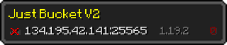 Userbar 320x64 in minecraft style for 134.195.42.141:25565