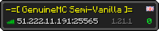 Userbar 320x64 in Minecraft-Stil für den Server 51.222.11.191:25565