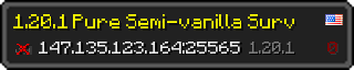 Userbar 320x64 in Minecraft-Stil für den Server 147.135.123.164:25565