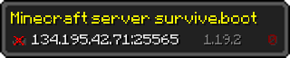 Userbar 320x64 in minecraft style for 134.195.42.71:25565